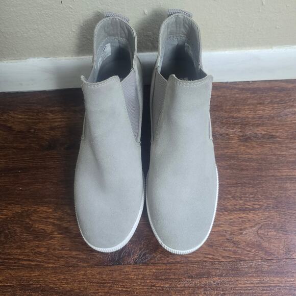 SOREL Out N About Slip on Wedge - Chrome Grey/White - Suede - Size 6 - Picture 6 of 12